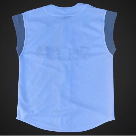 Vintage 90s Georgetown University Hoyas Starter Sleeveless Baseball Jersey Sz L - Picture 2 of 5